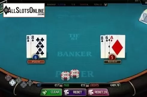 Game Screen 3. Baccarat (MultiSlot) from MultiSlot