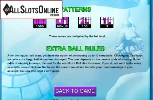 Extra Screen. Bingo Iglu from Caleta Gaming
