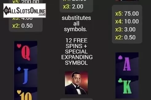 Paytable. Book of Bruno from Fazi