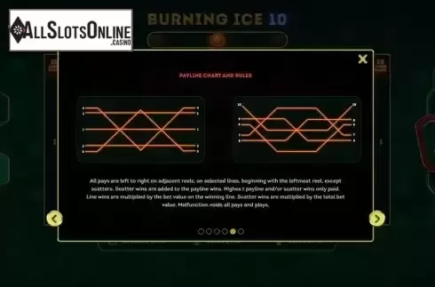 Paylines screen