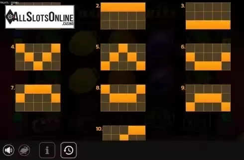 Paylines screen