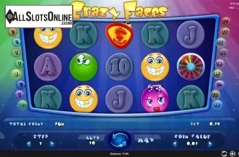 Reels screen. Crazy Faces from Espresso Games