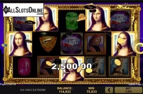 Win Screen 2. Da Vinci Extreme from High 5 Games