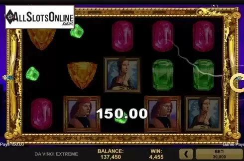 Win Screen 4. Da Vinci Extreme from High 5 Games