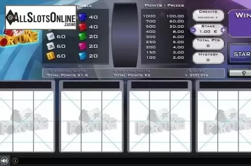 Reel Screen. Dice Of Fortune from GAMING1