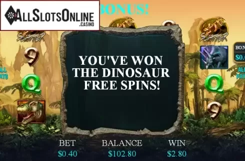 Free spins. Dinosaur Adventure from Genesis