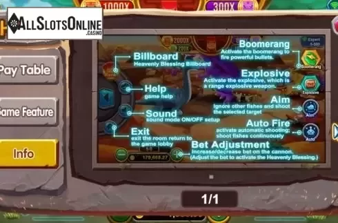 Game info screen