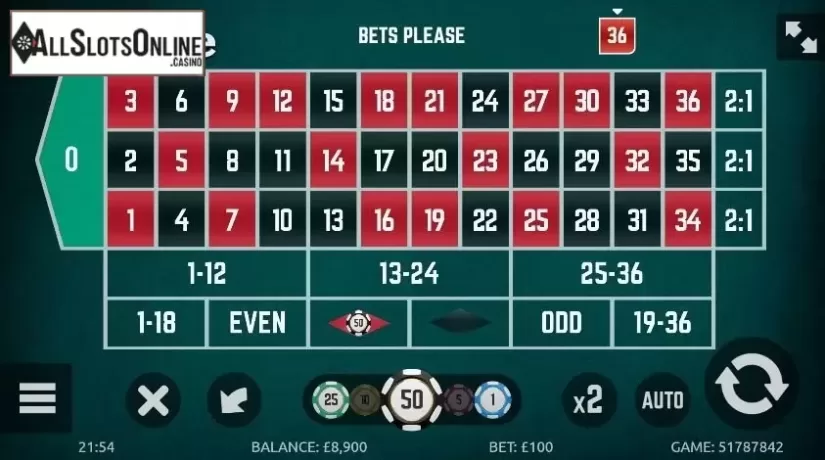 Game Screen 1. European Roulette (gamevy) from gamevy