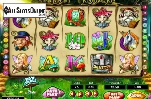 Game Workflow screen. Forest Treasure from Pragmatic Play