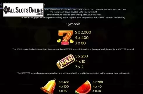 Special symbols screen