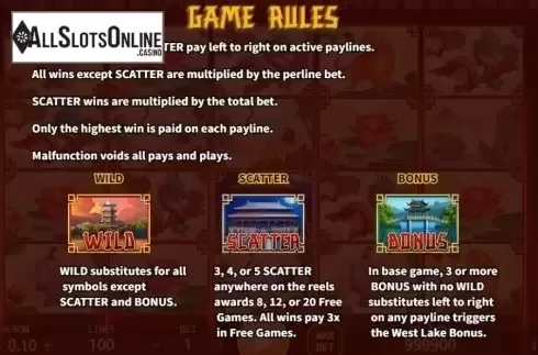 Paytable 4. Four Beauties ( KA GAMING) from KA Gaming
