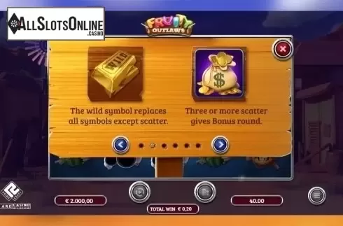 Features 1. Fruity Outlaws from We Are Casino