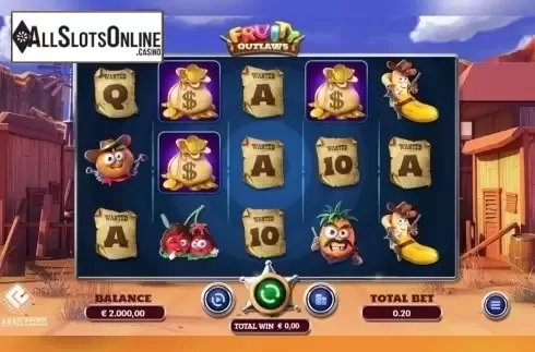 Reel Screen. Fruity Outlaws from We Are Casino
