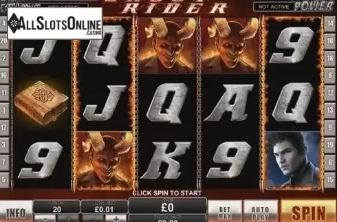 Reel Screen. Ghost Rider from Playtech