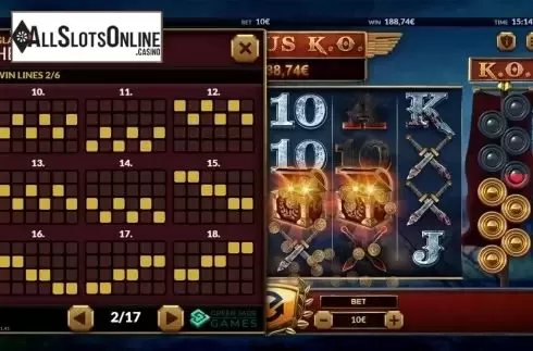 Paylines 2. Gladius KO from Green Jade Games
