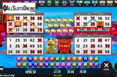 Win Screen 3. Golden Lucky Cat Bingo from MGA