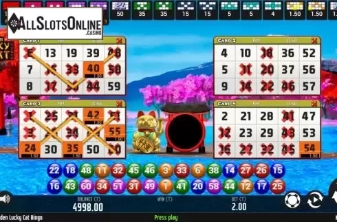 Win Screen 2. Golden Lucky Cat Bingo from MGA