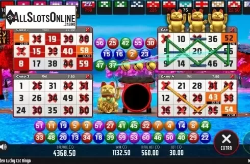 Win Screen 4. Golden Lucky Cat Bingo from MGA