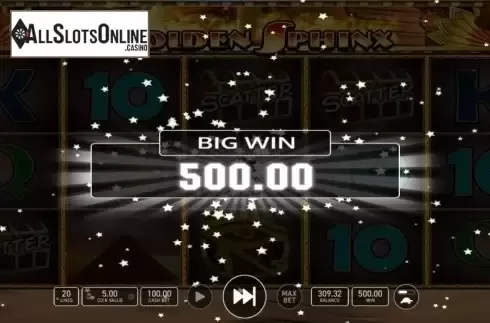 Win Screen. Golden Sphinx from Wazdan