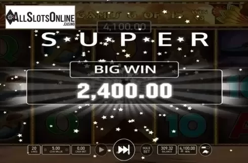 Win Screen. Golden Sphinx from Wazdan