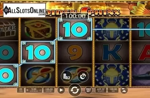 Win Screen. Golden Sphinx from Wazdan