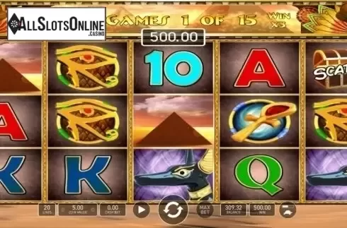 Win Screen. Golden Sphinx from Wazdan