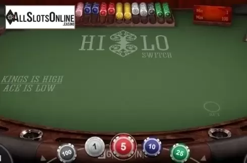 Game Screen 1. Hi Lo Switch from BGAMING