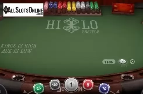 Game Screen 2. Hi Lo Switch from BGAMING