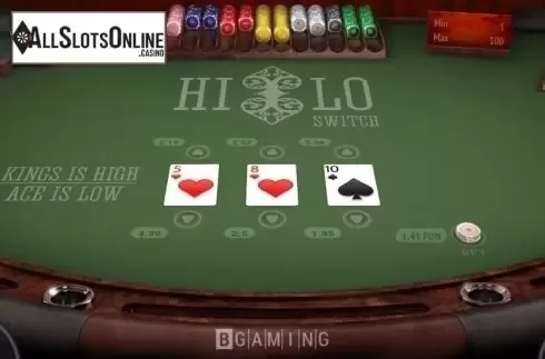 Game Screen 3. Hi Lo Switch from BGAMING