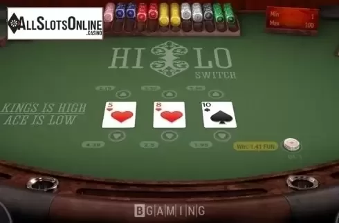 Win Screen. Hi Lo Switch from BGAMING