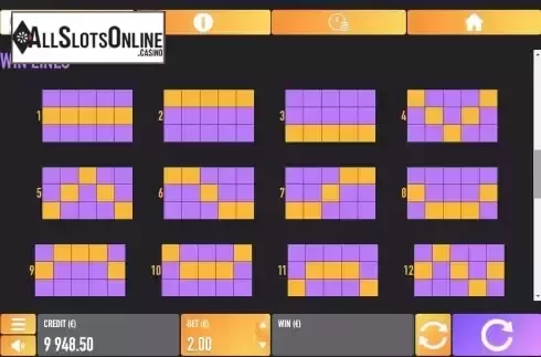 Pay Lines screen