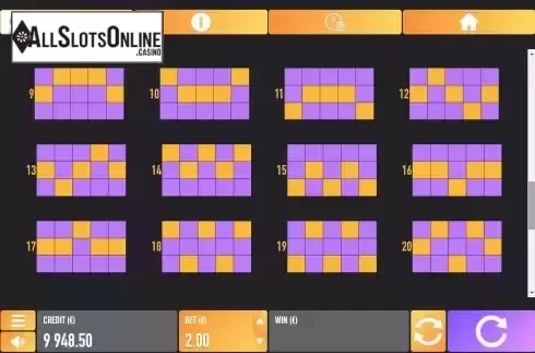 Pay Lines screen 2