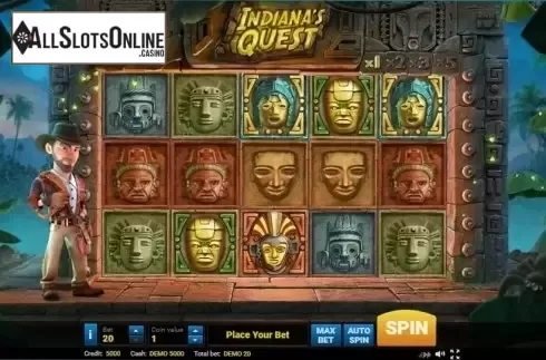 Reel screen. Indiana's Quest from Evoplay Entertainment