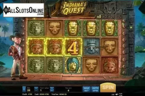 Win screen. Indiana's Quest from Evoplay Entertainment