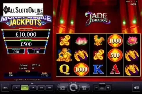 Reel Screen. Jade Dragon from AGS