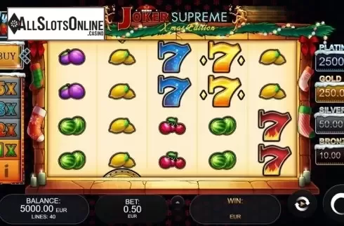 Reel Screen. Joker Supreme X-Mas Edition from Kalamba Games