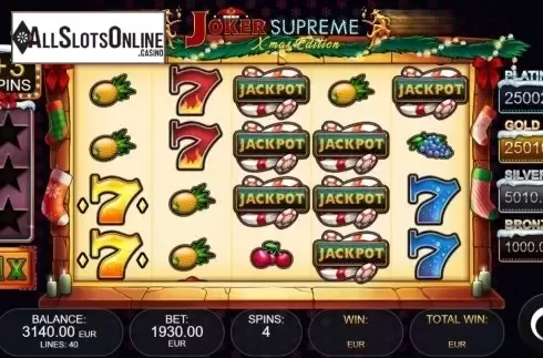 Free Spins 3. Joker Supreme X-Mas Edition from Kalamba Games