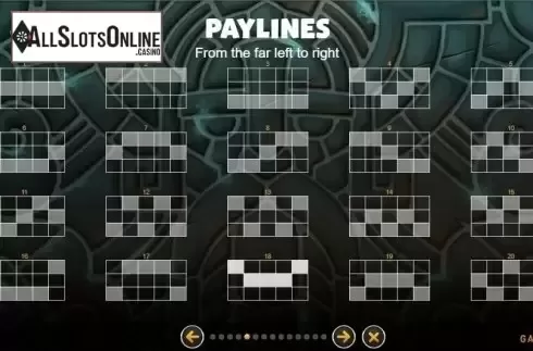 Paylines. Karak Forge from GAMING1