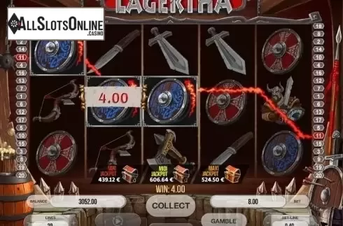 Win screen. Lagertha from Fugaso