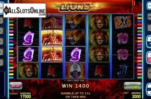 Game workflow . Lions Deluxe from Novomatic
