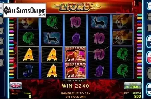 Game workflow 3. Lions Deluxe from Novomatic