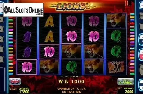 Game workflow 2. Lions Deluxe from Novomatic