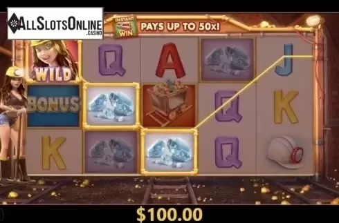 Win Screen. Lucky Mine from Cayetano Gaming