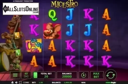 Reel Screen. Micestro from StakeLogic