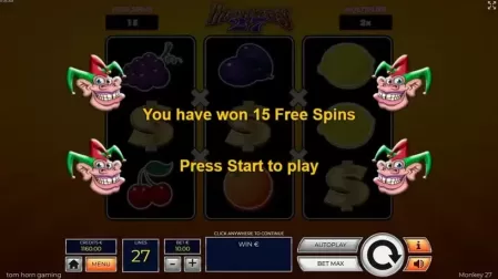 Monkey 27 slot screenshot 3