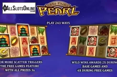 Intro Game screen. My Fair Pearl from GECO Gaming