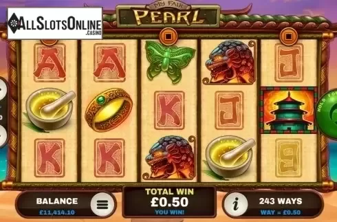 Win screen. My Fair Pearl from GECO Gaming
