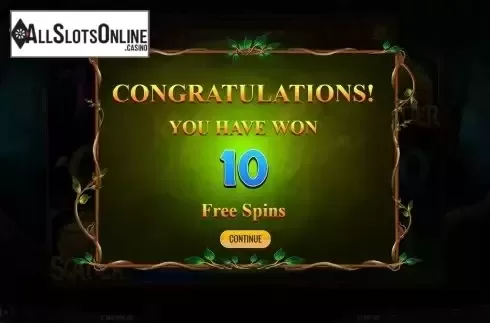 Free Spins Win Screen