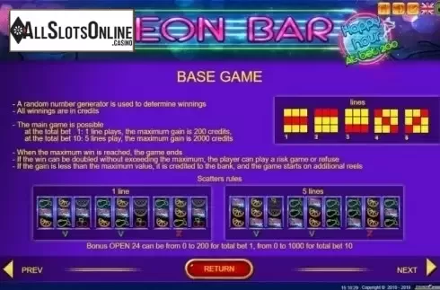 Lines. Neon Bar from Belatra Games