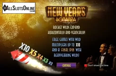 Start Screen. New Year Bonanza from Playtech